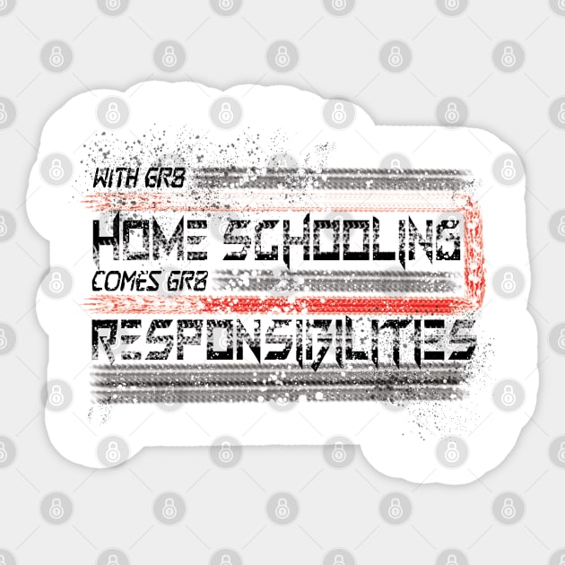 Great Home Schooling great responsibility Sticker by FLOWING COLORS